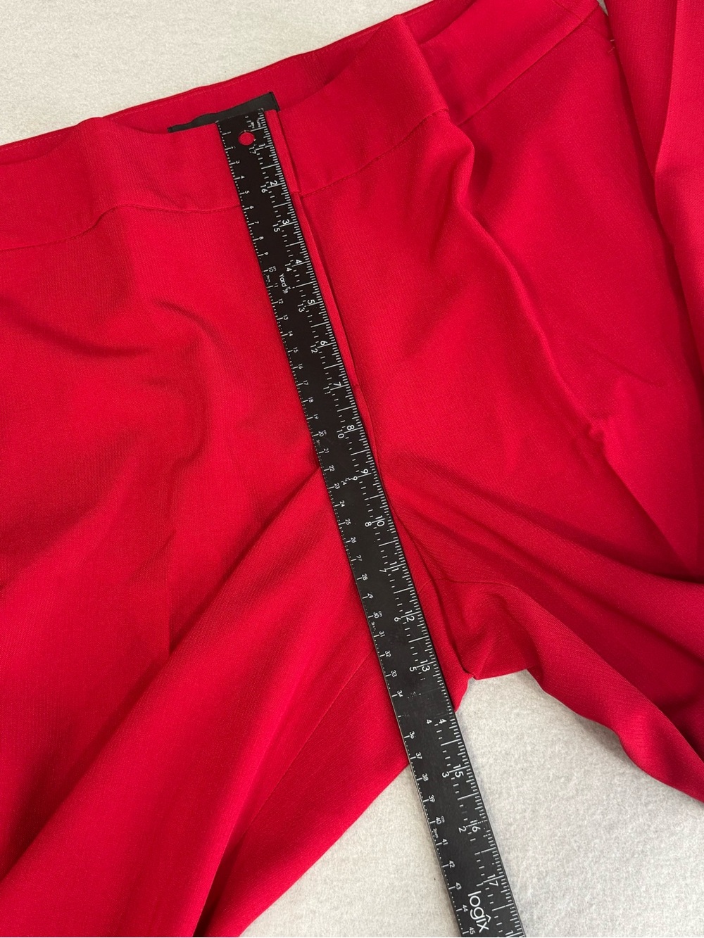Black Label by Evan Picone Fire Red Trousers 16 Straight Leg (Runs like 14) - Picture 9 of 11